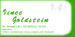 vince goldstein business card